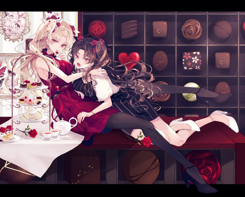 ereshkigal and ishtar (fate and 1 more) drawn by satsuki_(miicat)