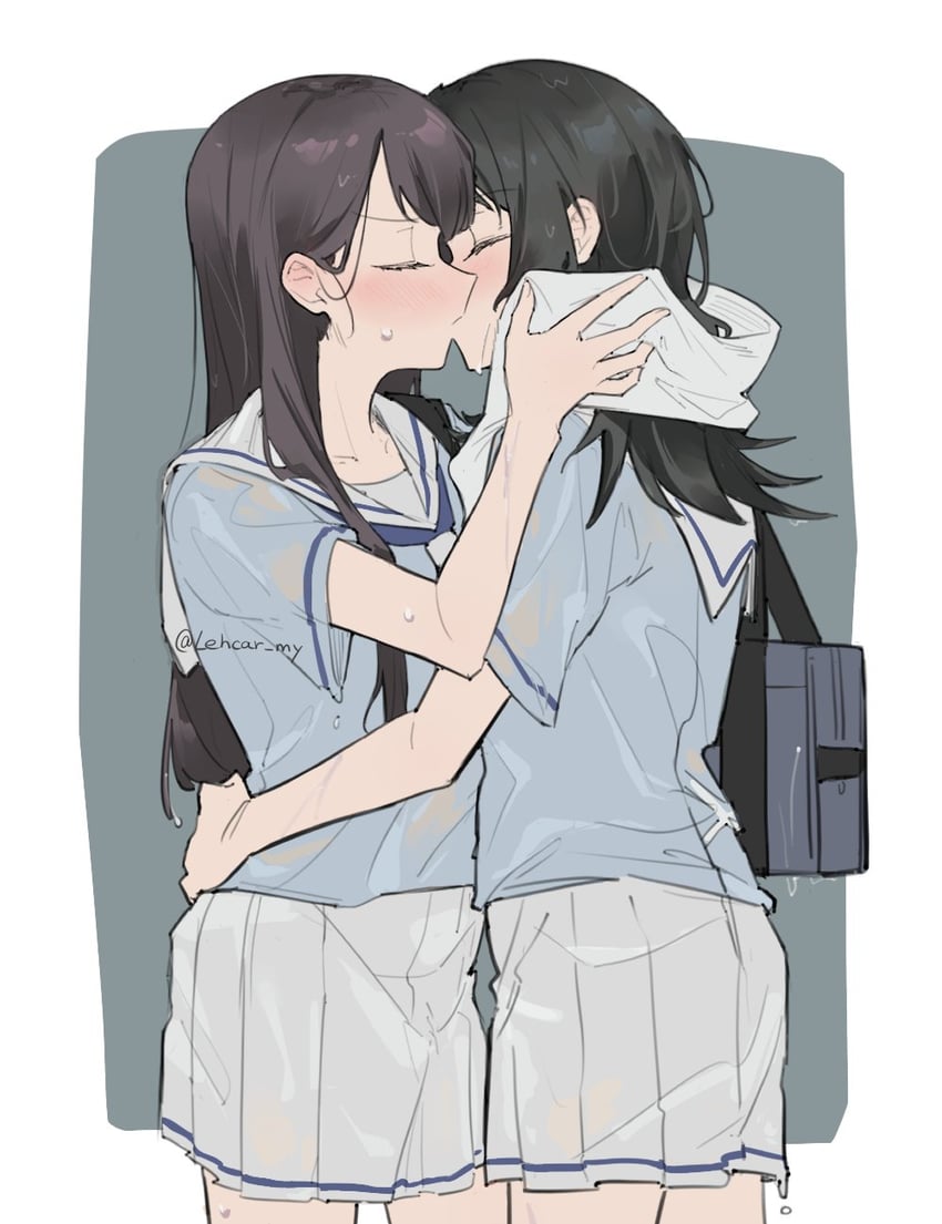 shiina taki and yahata umiri (bang dream! and 1 more) drawn by lehcar