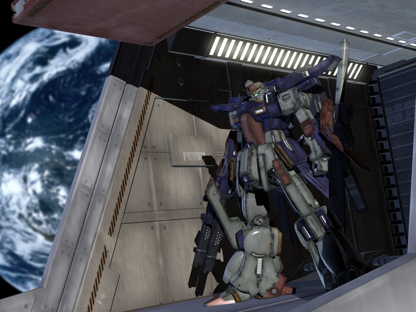 zz gundam, argama, and nahel argama (original and 2 more) drawn by g-db