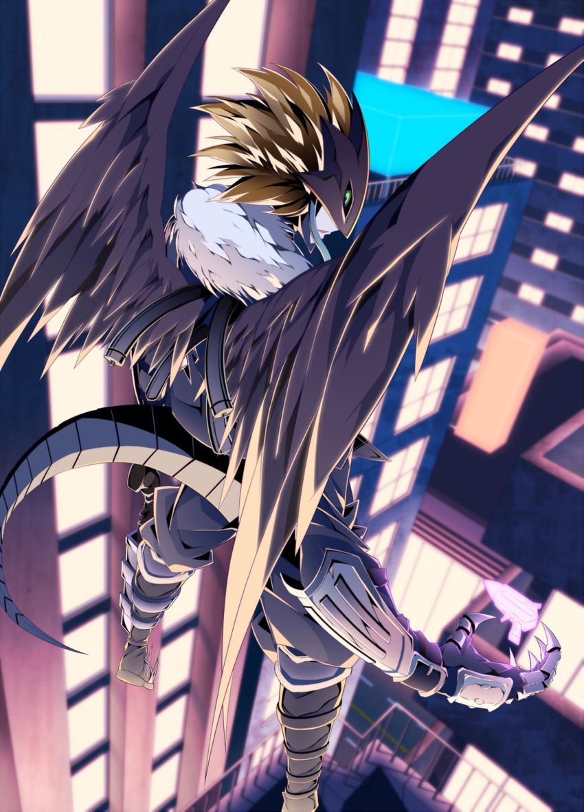 beelzebumon and beelzebumon blast mode (digimon) drawn by mikan_(mkn_0710)