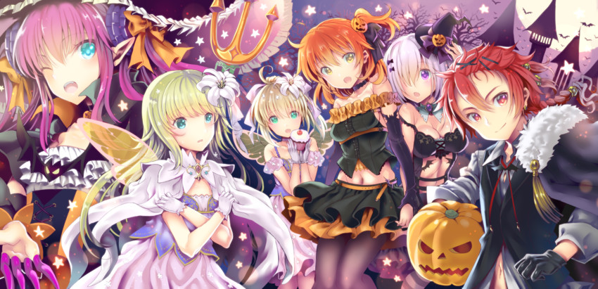 artoria pendragon, mash kyrielight, fujimaru ritsuka, elizabeth bathory, saber lily, and 2 more (fate and 1 more) drawn by kiryuu_mina