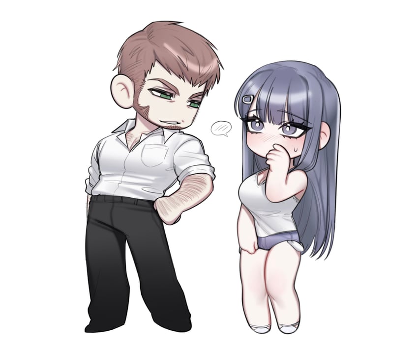 player character, yuri, and doren (degrees of lewdity) drawn by chweng_(4_uyyu)