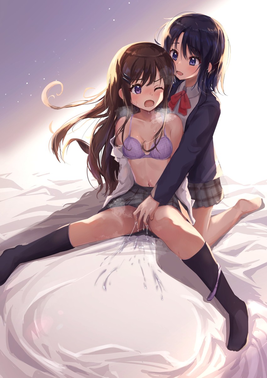 adachi sakura and shimamura hougetsu (adachi to shimamura) drawn by suzushi_moruto