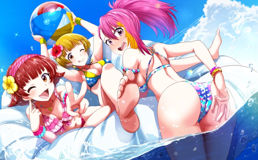 nonohara akane, fukuda noriko, and maihama ayumu (idolmaster and 1 more) drawn by run_p_(aveton)