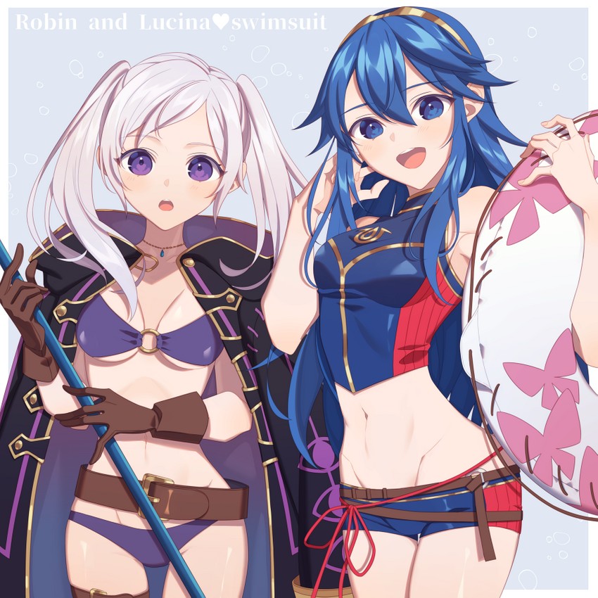 female robin and lucina (fire emblem and 4 more) drawn by miri_(cherryjelly)