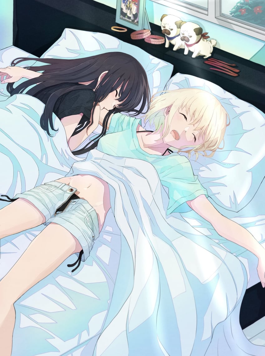 nishikigi chisato and inoue takina (lycoris recoil) drawn by futaba_(rei-futaba)