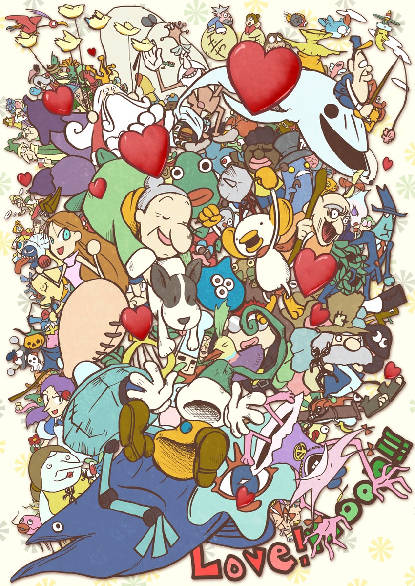 player, yoshida, kris, granny, daia, and 30 more (moon) drawn by burrn and satake_(kagecro)