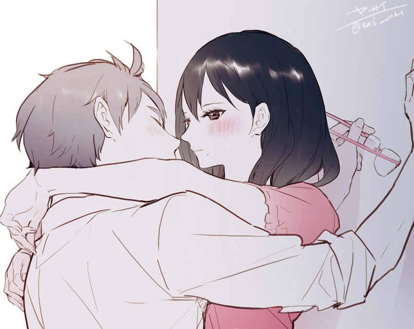 shimizu kiyoko and sugawara koushi (haikyuu!!) drawn by yasai_(getsu)