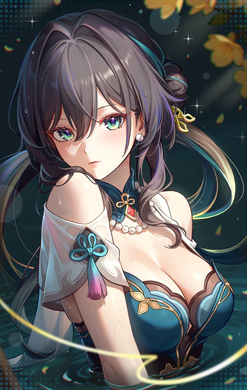 ruan mei (honkai and 1 more) drawn by aviary