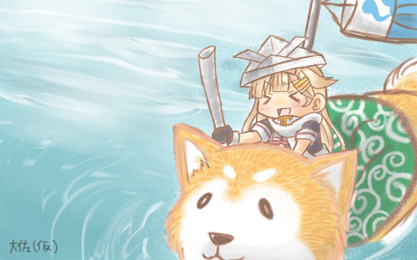 yuudachi and yuudachi kai ni (kantai collection) drawn by taisa_(kari)