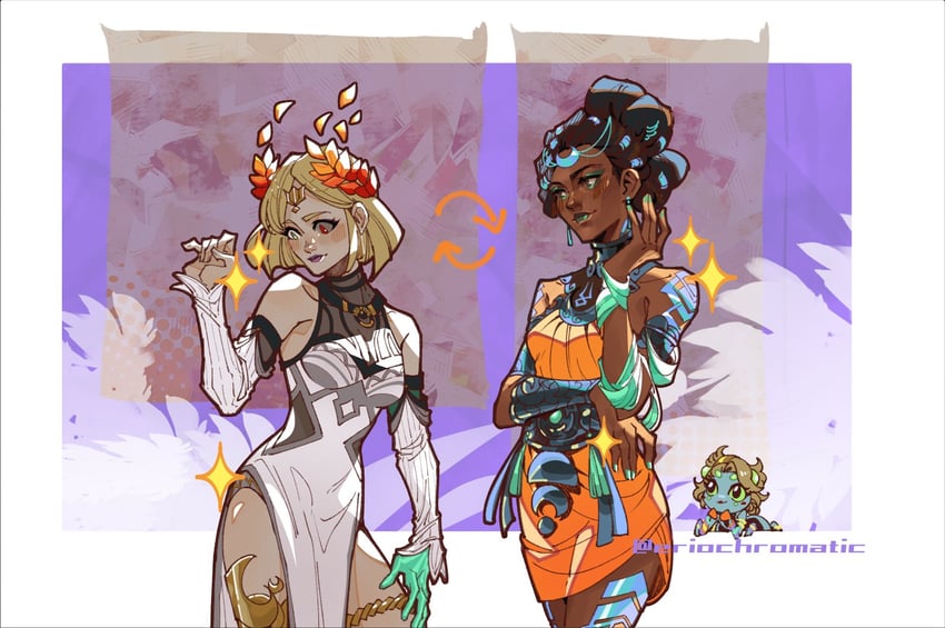 melinoe and mel medarda (league of legends and 3 more) drawn by eriochromatic