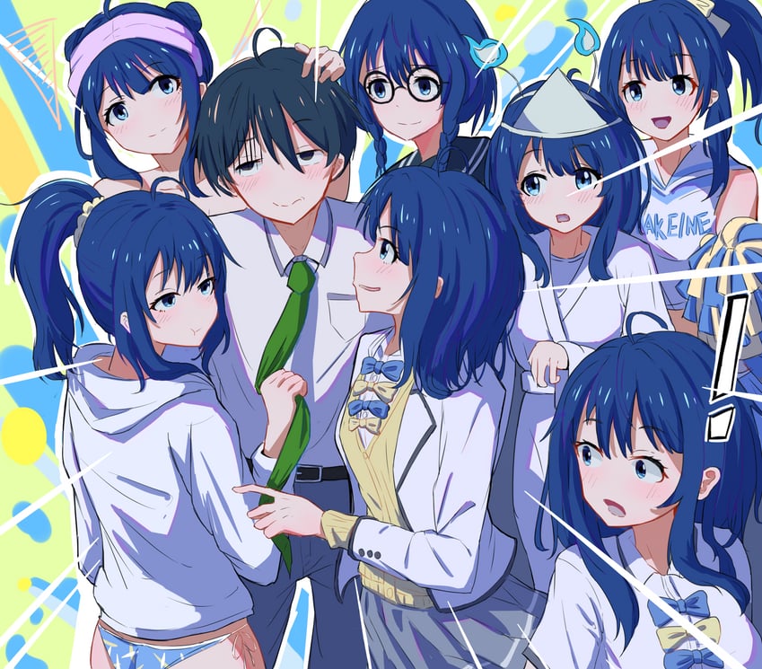 yanami anna and nukumizu kazuhiko (make heroine ga oo sugiru!) drawn by k2s