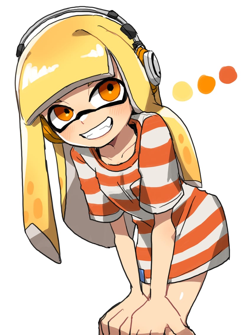 inkling player character and inkling girl (splatoon) drawn by ikachan_pochan