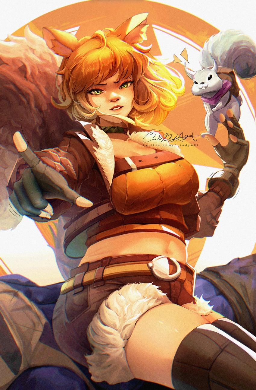 squirrel girl and tippy-toe (marvel and 1 more) drawn by cindy_(cindyart)