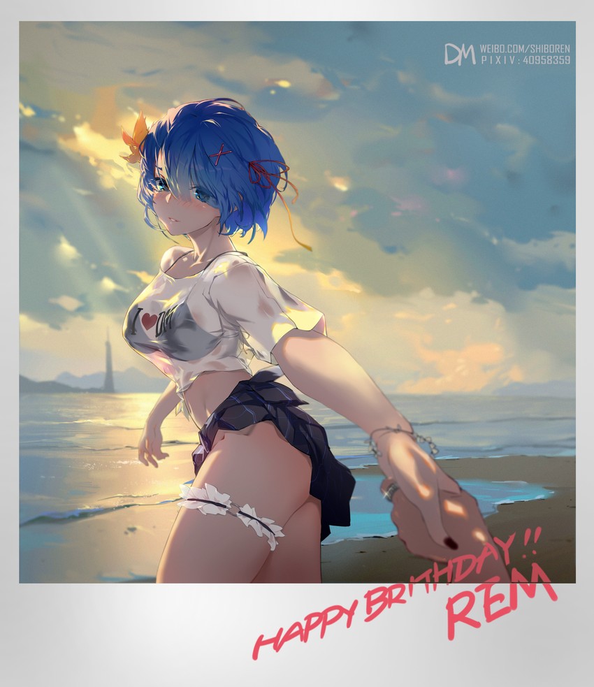 rem (re:zero kara hajimeru isekai seikatsu) drawn by dm_(dai_miao)