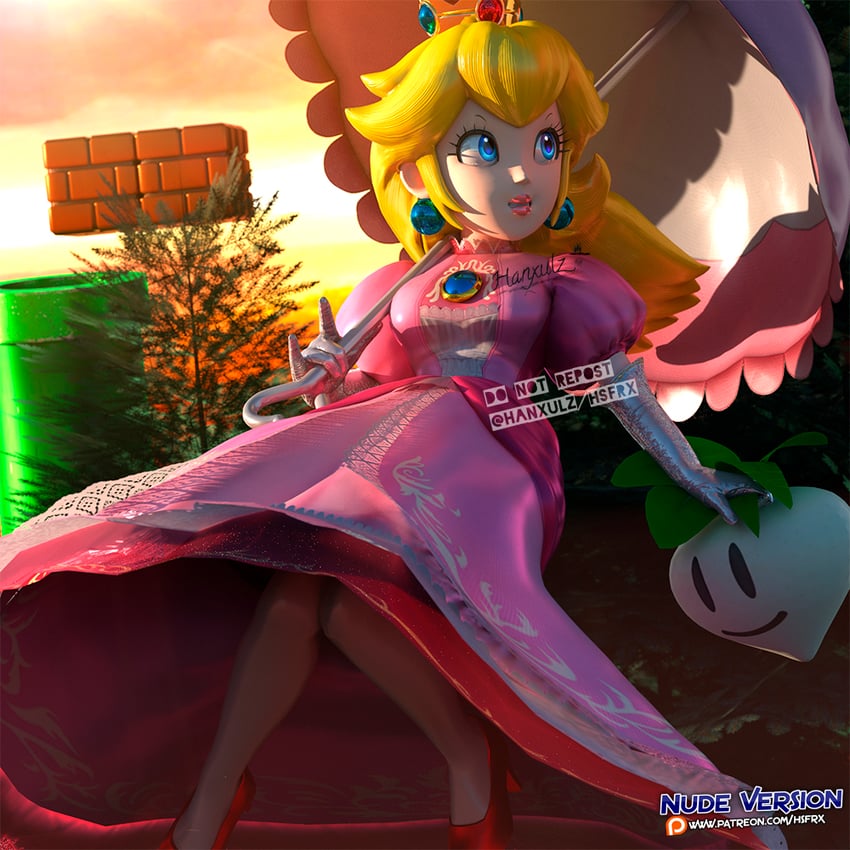 princess peach (mario and 1 more) drawn by hanxulz