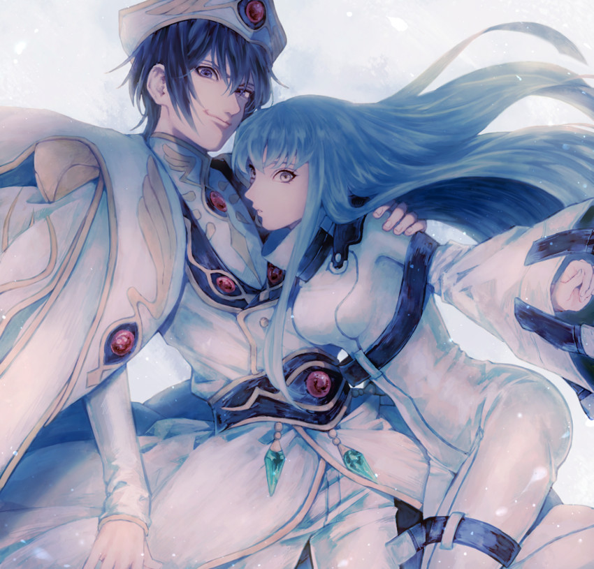 c.c. and lelouch vi britannia (code geass) drawn by subuta_(butabutasubuta)