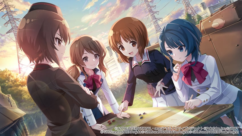 nishizumi miho, nishizumi maho, aizawa kazuha, and iijima renka (girls und panzer and 1 more)