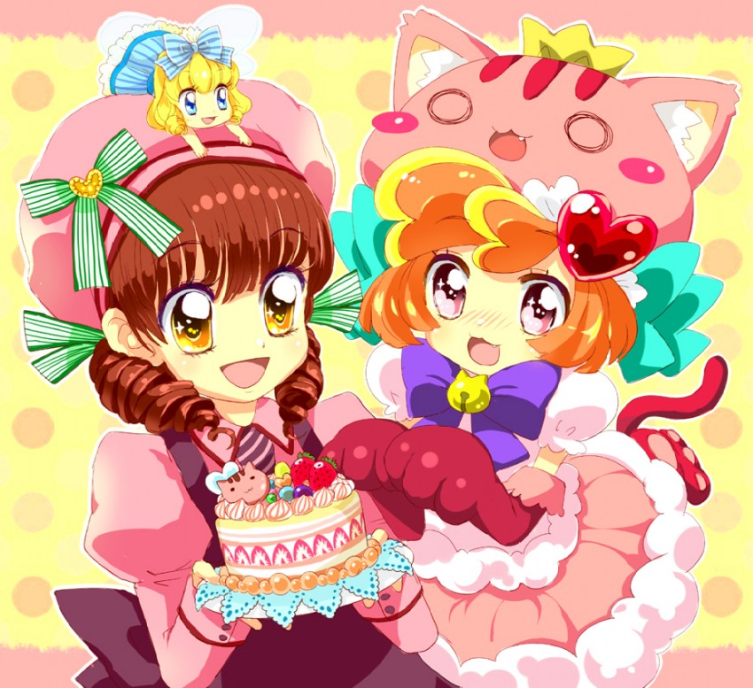 yuuki aoi, mikogami riko, amano ichigo, and vanilla (anyamal tantei kirumin zoo and 2 more) drawn by owarine_miku