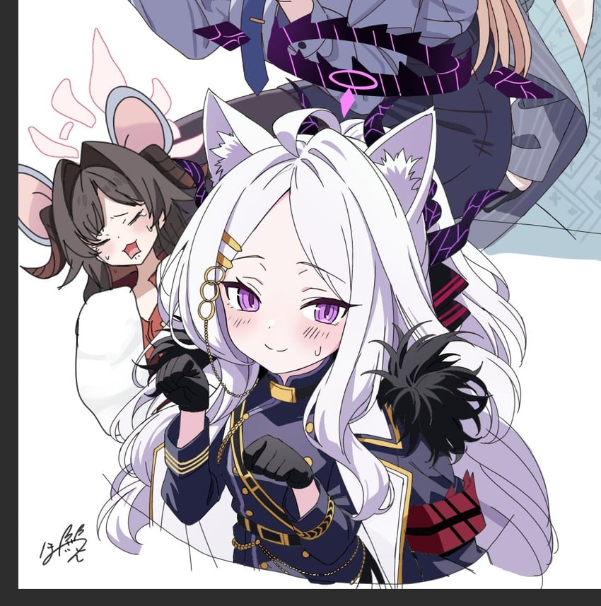hina, kanna, and kasumi (blue archive) drawn by honyara-san