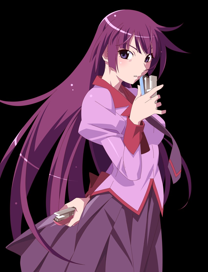 senjougahara hitagi (monogatari and 1 more) drawn by kokutou