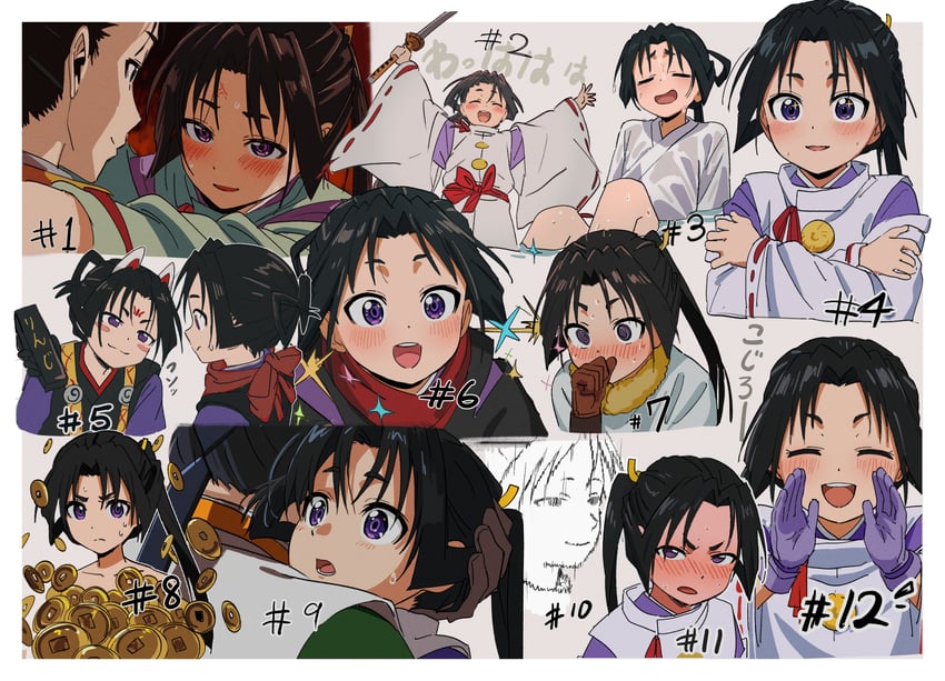 houjou tokiyuki, suwa yorishige, and kazama genba (nige jouzu no wakagimi) drawn by hajikkoneko