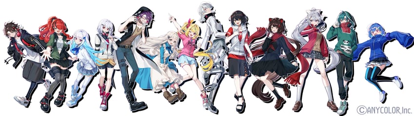 lize helesta, higuchi kaede, inui toko, hoshikawa sara, lain paterson, and 9 more (nijisanji) drawn by ninahachi