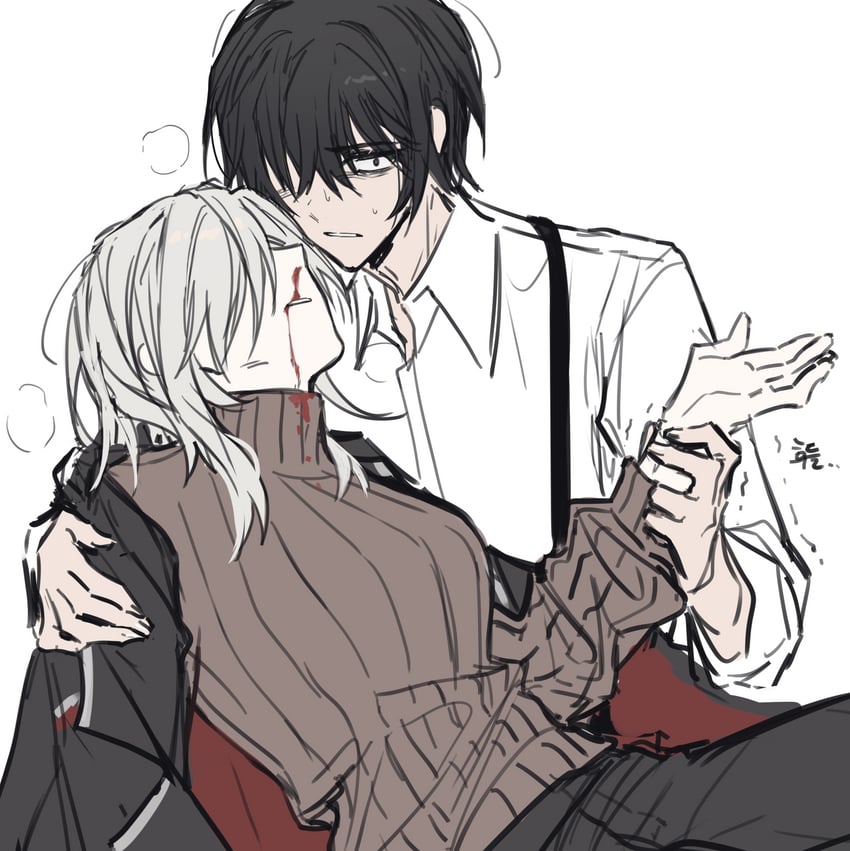 faust and yi sang (project moon and 1 more) drawn by sp0i0ppp