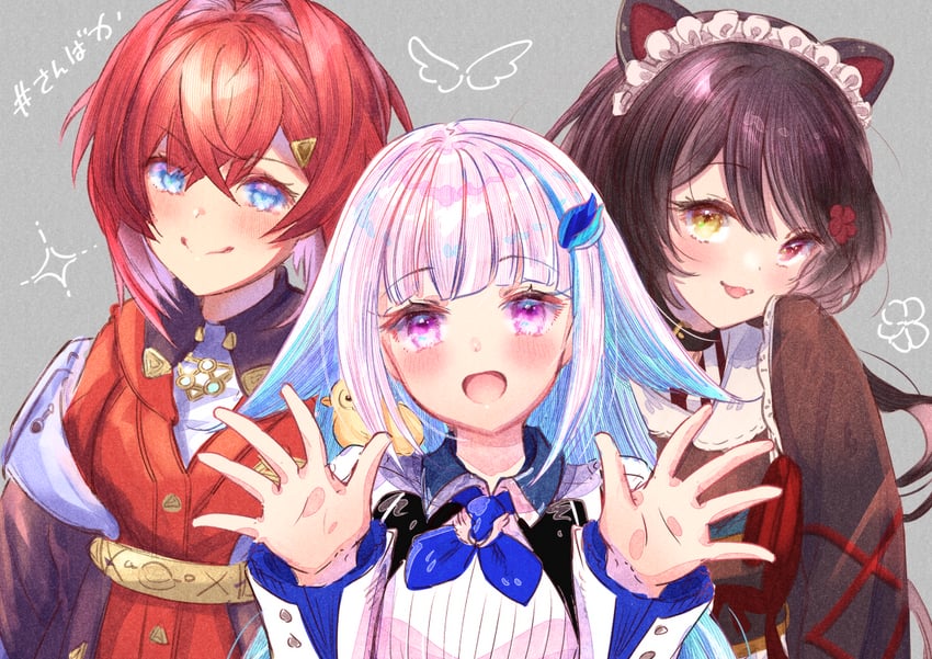 lize helesta, ange katrina, inui toko, and sebastian piyodore (nijisanji) drawn by ittokyu