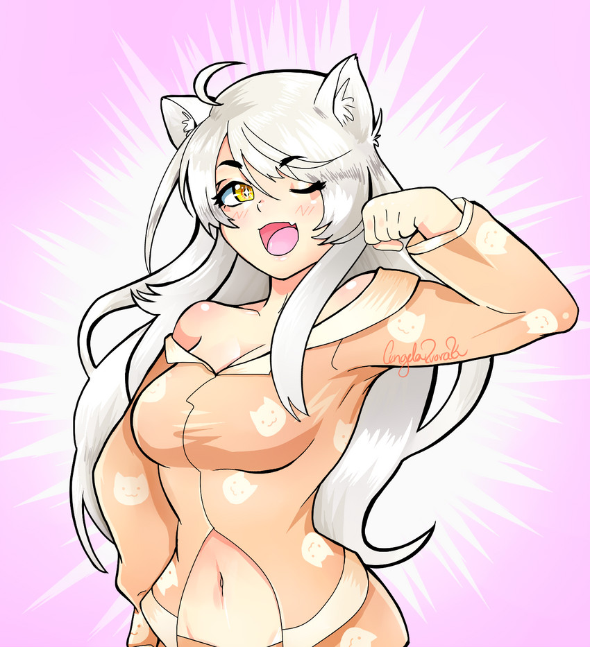 hanekawa tsubasa and black hanekawa (monogatari and 1 more) drawn by angie_bunnie