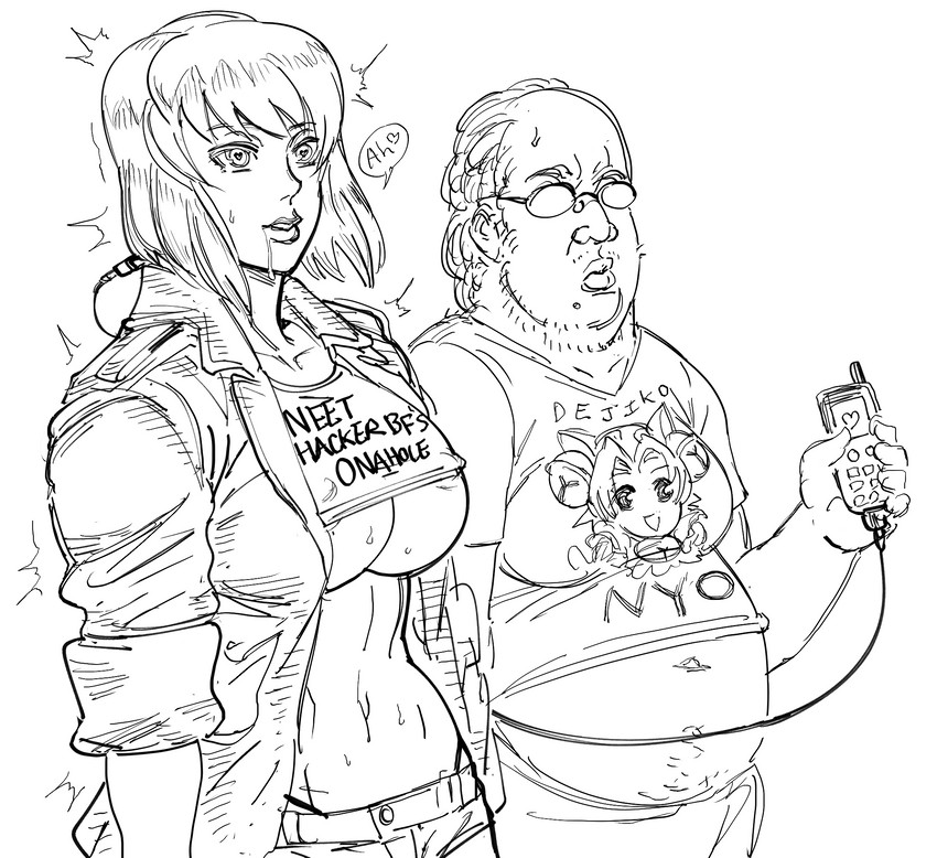 kusanagi motoko and dejiko (di gi charat and 1 more) drawn by bb_(baalbuddy)