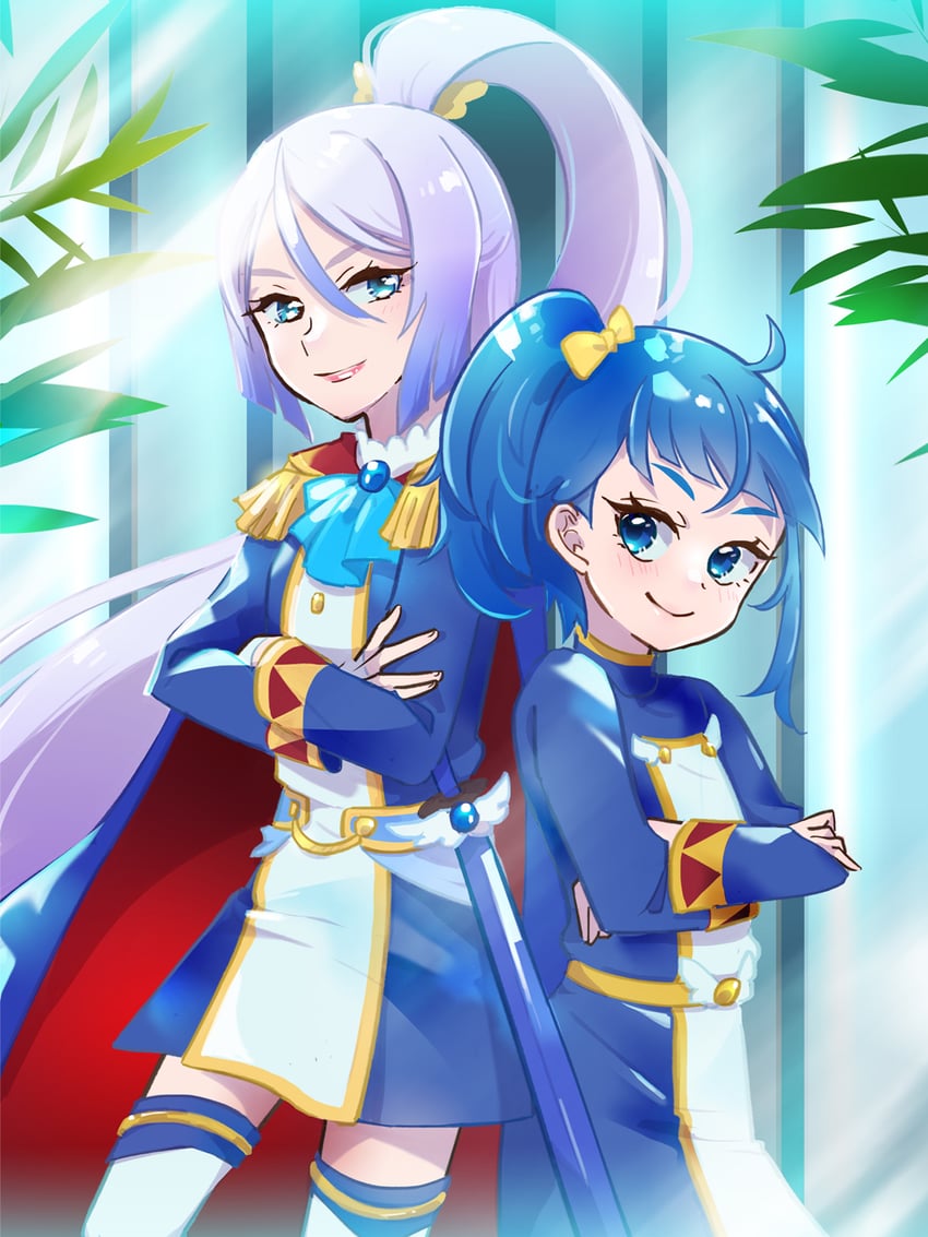 sora harewataru and shalala (precure and 1 more) drawn by nekoko_(nekonekonya)