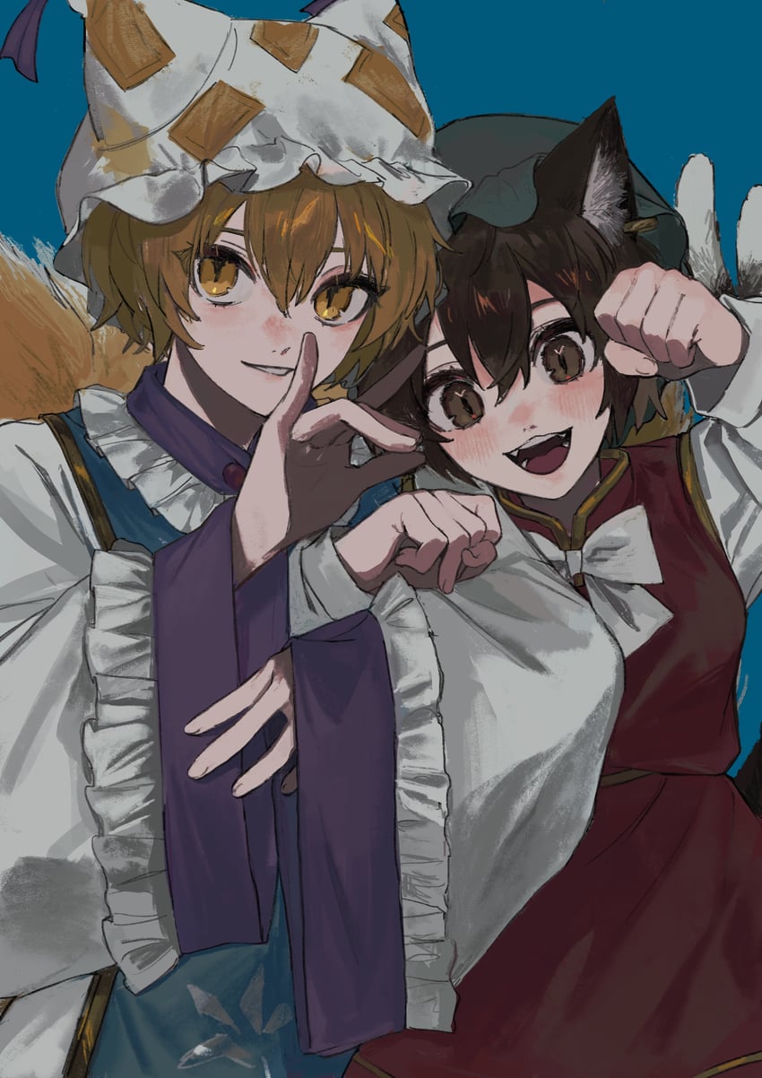 yakumo ran and chen (touhou) drawn by gotagotay