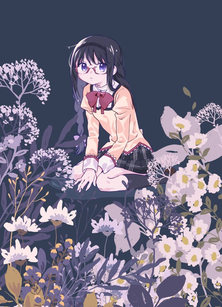akemi homura (mahou shoujo madoka magica) drawn by no+bi=