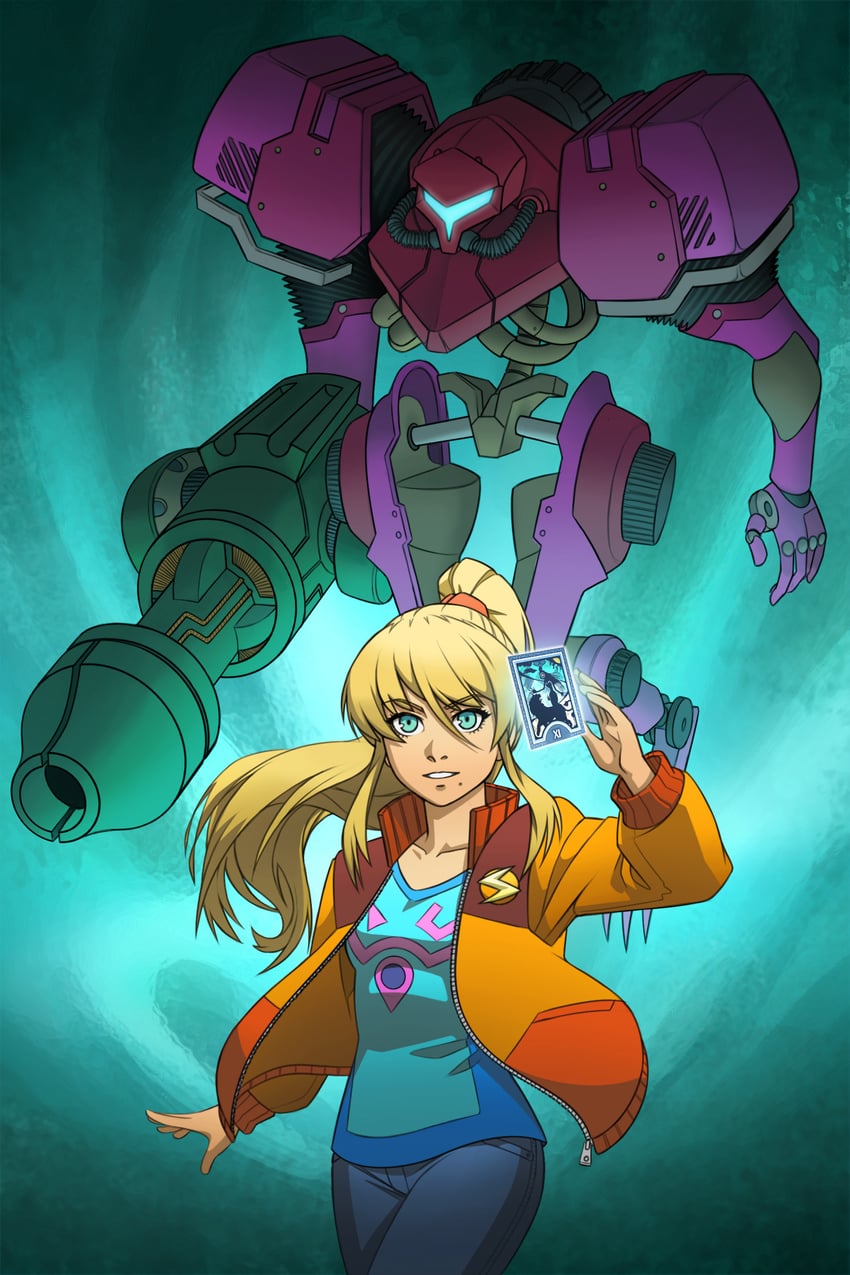 samus aran (persona and 2 more) drawn by guilhermerm