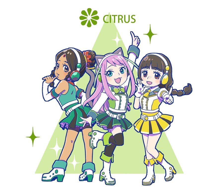 hashimoto nyaa, jyushimatsu's girlfriend, and dayoon girl (osomatsu and 1 more) drawn by fukai_(yas_lions)