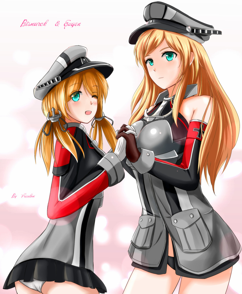 prinz eugen and bismarck (kantai collection) drawn by saber-freedom