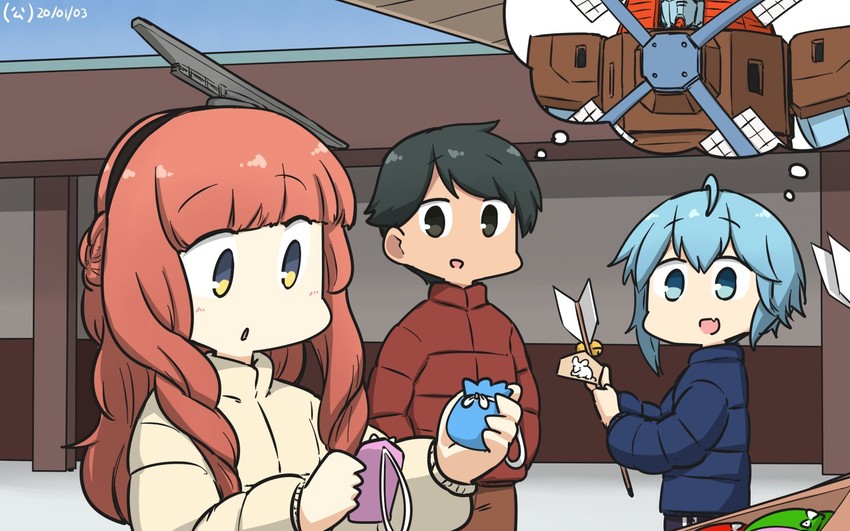 mogami, minazuki, de ruyter, and nether gundam (kantai collection and 2 more) drawn by hamu_koutarou