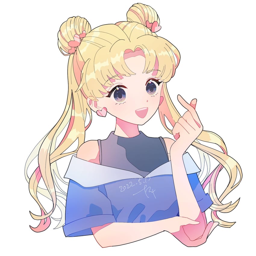 tsukino usagi (bishoujo senshi sailor moon) drawn by puchi_(wamsnzs)