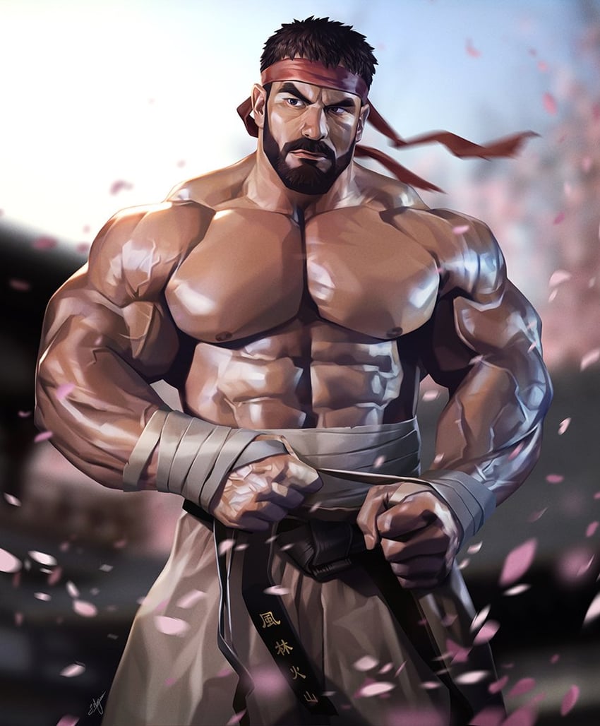 ryu (street fighter and 1 more) drawn by silverjow