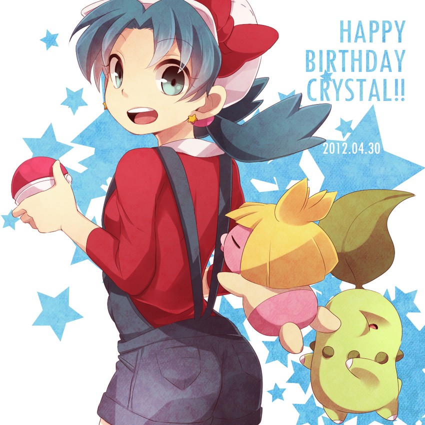 kris, chikorita, and smoochum (pokemon and 1 more) drawn by saku_anna