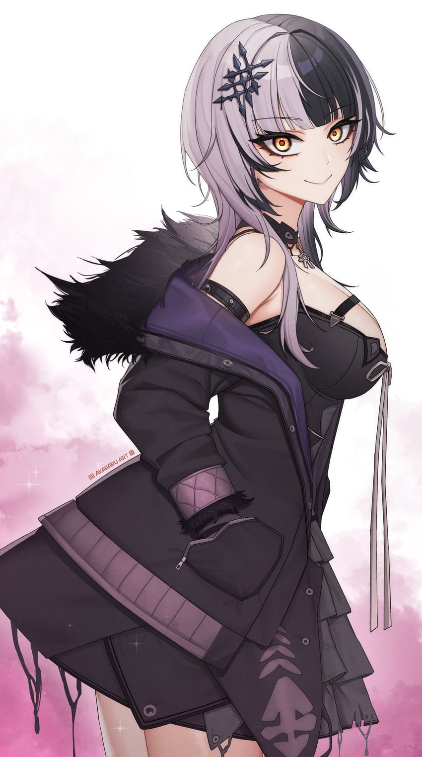 shiori novella (hololive and 1 more) drawn by akaharuu