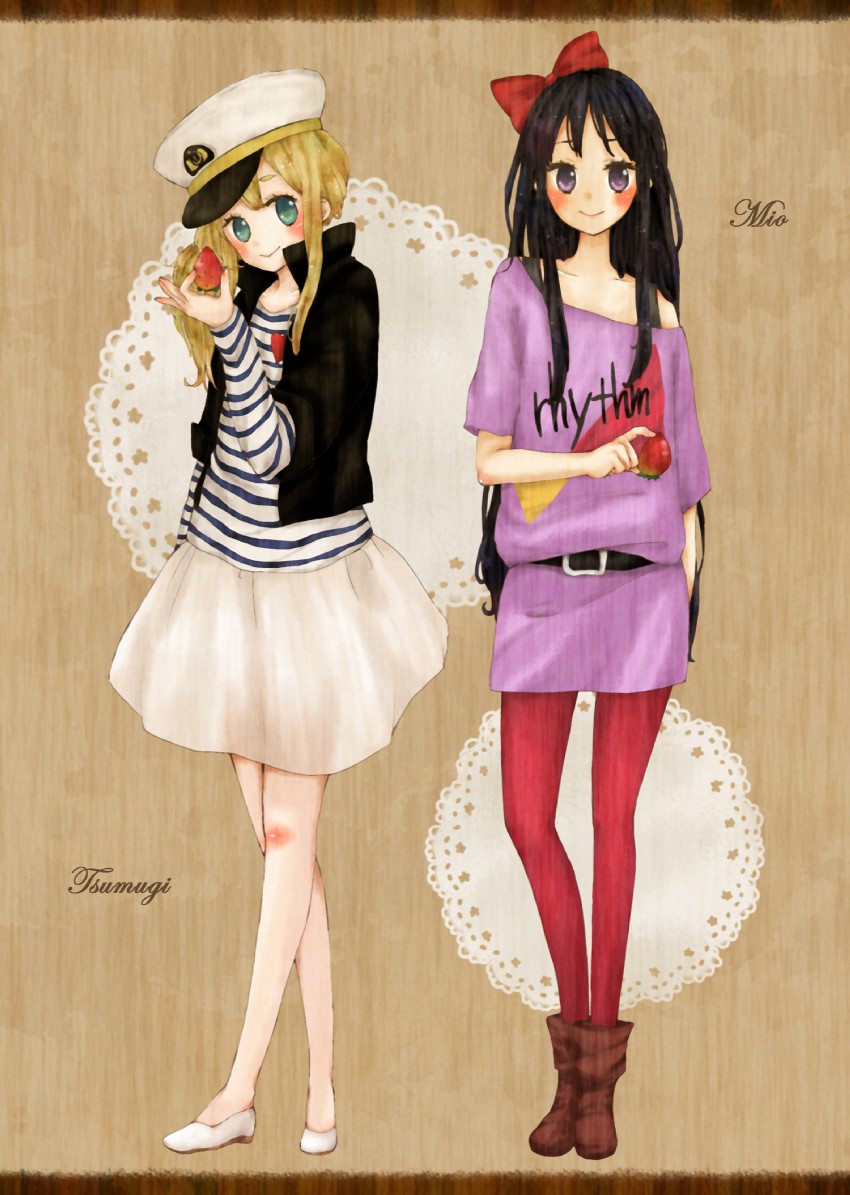 akiyama mio and kotobuki tsumugi (k-on!) drawn by mxnxm