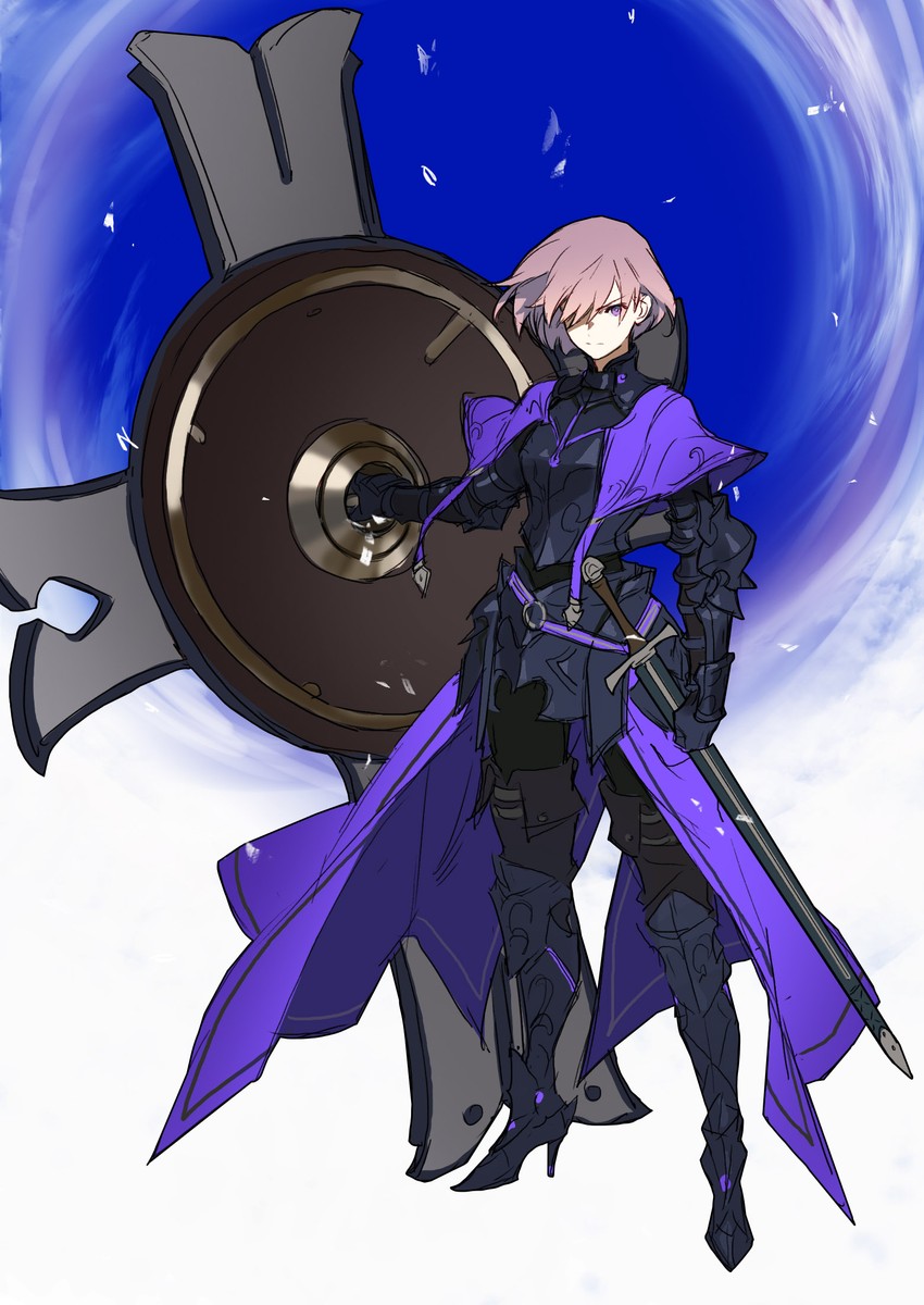 mash kyrielight and galahad (fate and 1 more) drawn by yarr