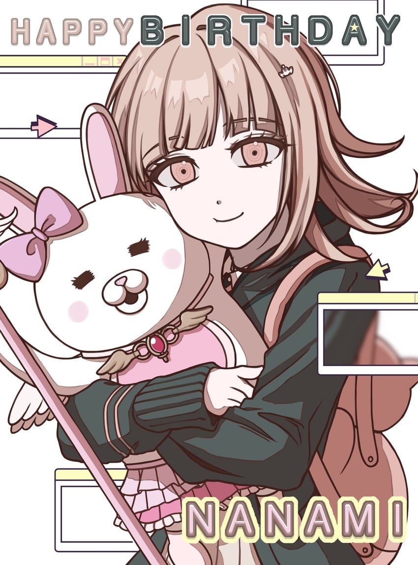 nanami chiaki and usami (danganronpa and 1 more) drawn by kata_(atptocl)