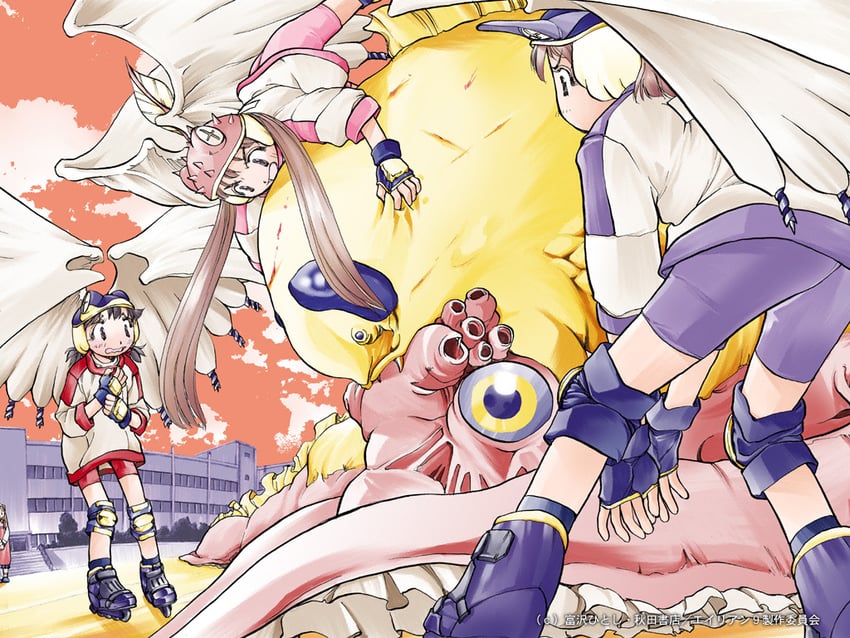 ootani yuri, borg, tomine kasumi, and kawamura kumi (alien nine) drawn by tomizawa_hitoshi