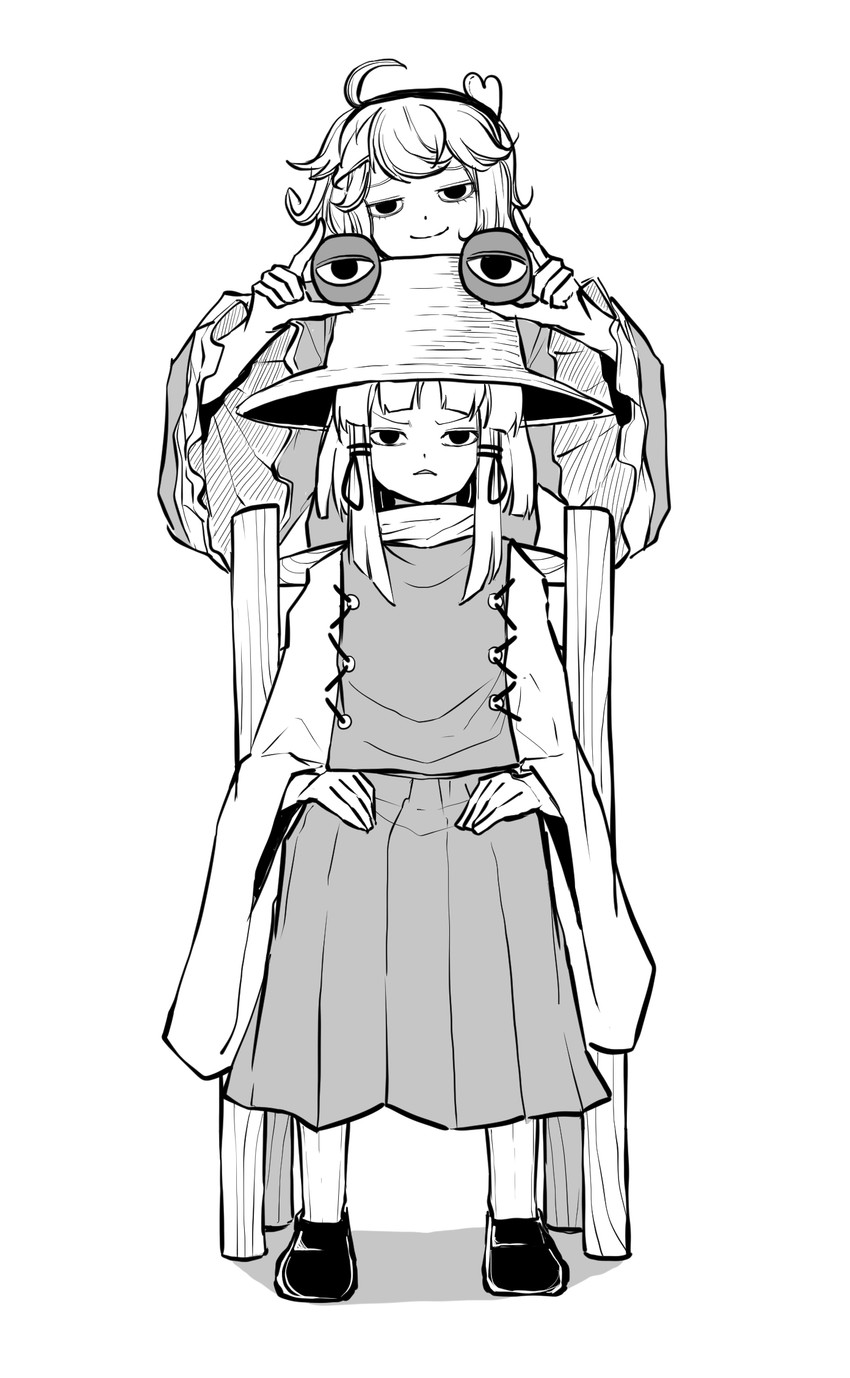 komeiji satori and moriya suwako (touhou) drawn by peroponesosu.