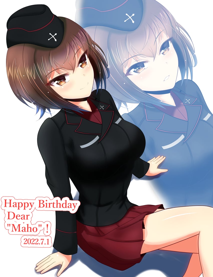 nishizumi maho (girls und panzer) drawn by kumaisao