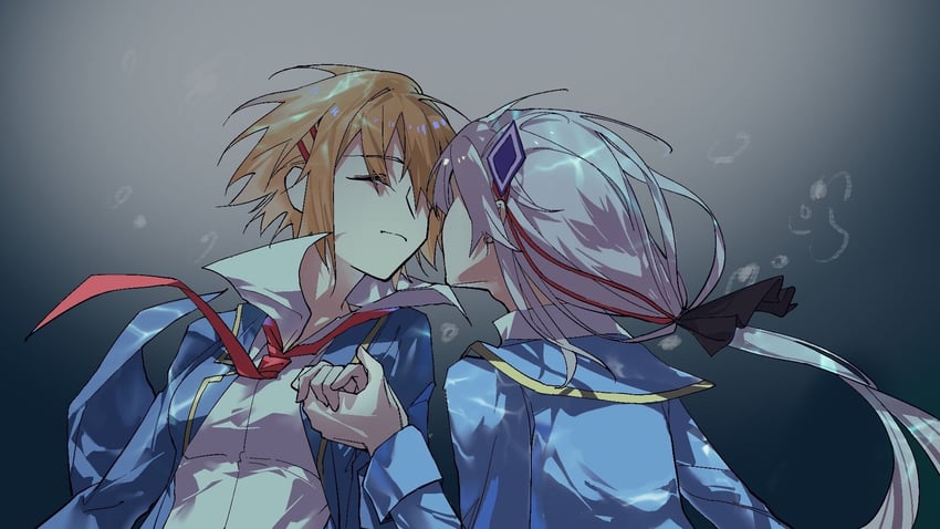 kayamori ruka and izumi yuki (heaven burns red) drawn by xiari_xigua