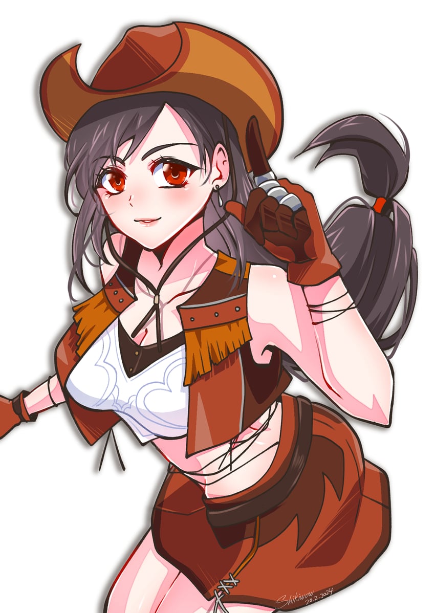 tifa lockhart (final fantasy and 5 more) drawn by shikiwo